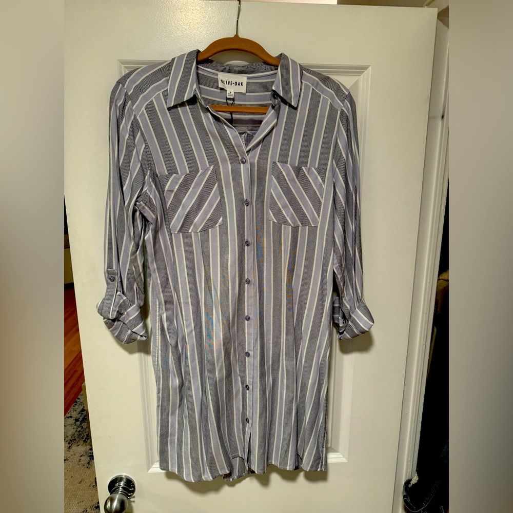 Aspen Dress - Blue/White